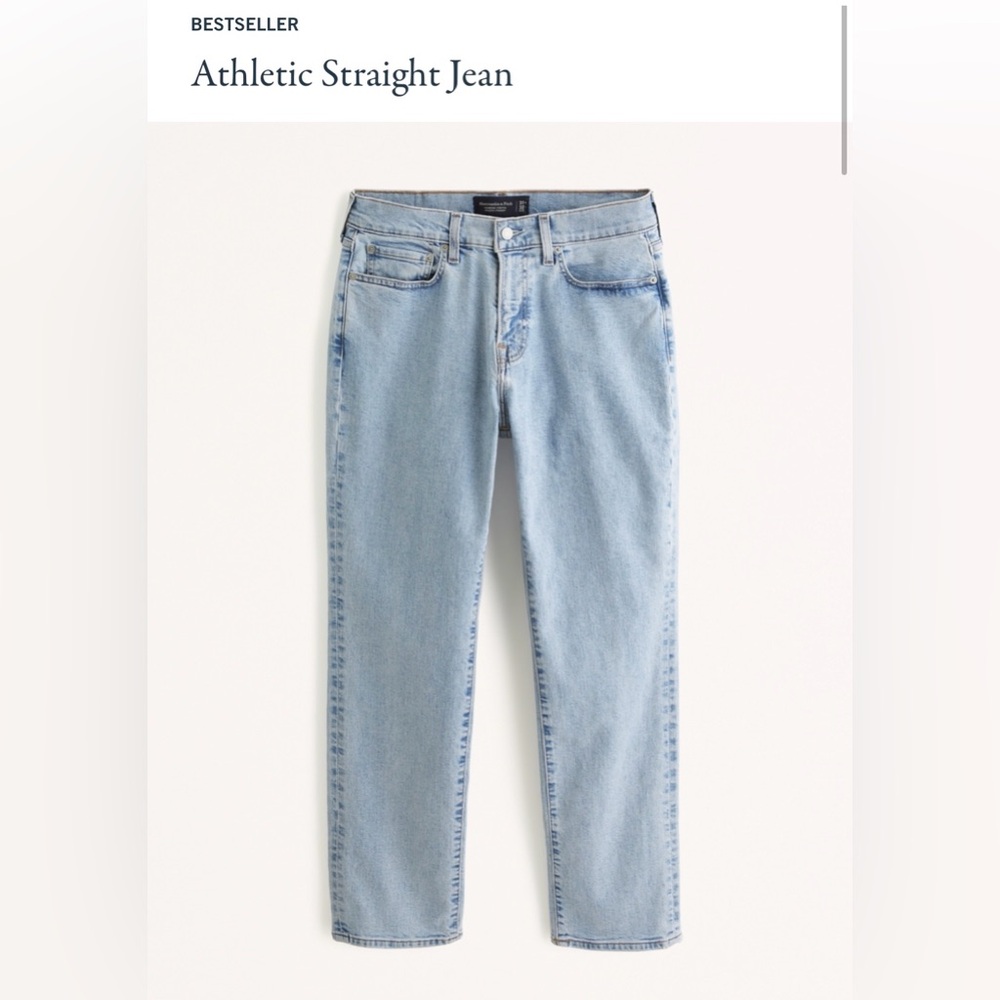 33/30 Mens Abercrombie Athletic straight jeans